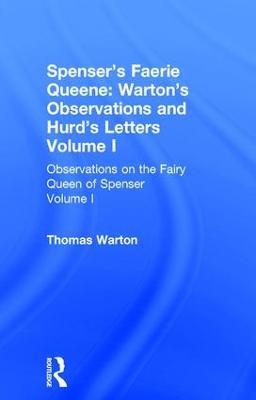 Observations On Fairy Queen V1 - Thomas Warton - cover