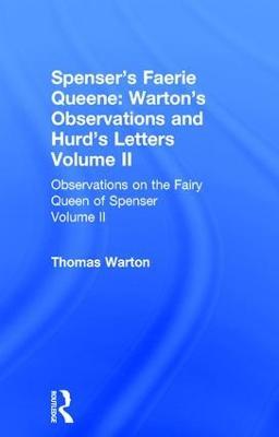 Observations On Fairy Queen V2 - Thomas Warton - cover