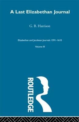A Last Elizabethan Journal V3 - Harrison - cover