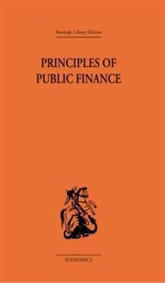 Principles of Public Finance - Hugh Dalton - cover