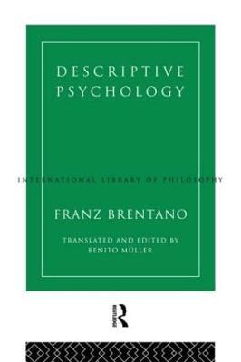 Descriptive Psychology - Franz Brentano - cover
