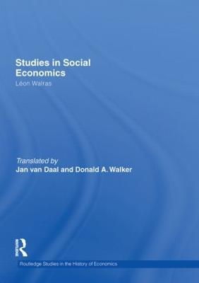Studies in Social Economics - Léon Walras - cover
