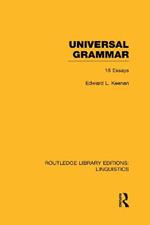 Universal Grammar (RLE Linguistics A: General Linguistics)
