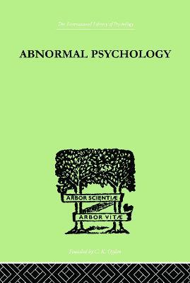 Abnormal Psychology - Isador H Coriat - cover