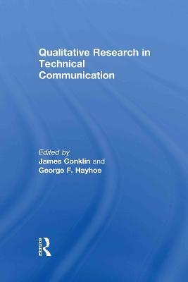 Qualitative Research in Technical Communication - cover
