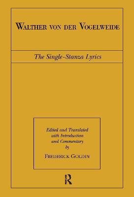 Walther von der Vogelweide: The Single-Stanza Lyrics - cover