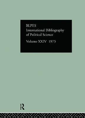 IBSS: Political Science: 1975 Volume 24 - cover