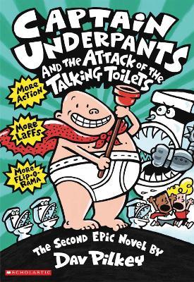 Captain Underpants and the Attack of the Talking  Toilets - Dav Pilkey - cover