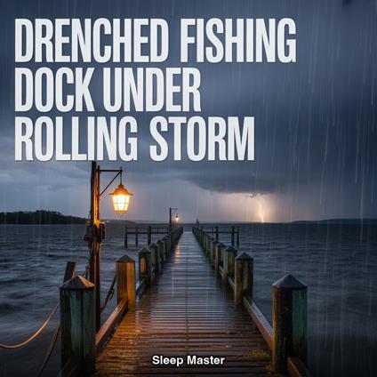 Drenched Fishing Dock Under Rolling Storm