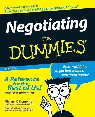 Negotiating For Dummies - Michael C. Donaldson - cover