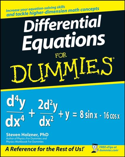 Differential Equations For Dummies - Steven Holzner - cover