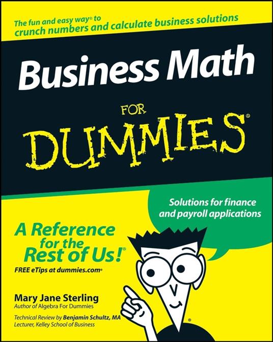 Business Math For Dummies - Mary Jane Sterling - cover