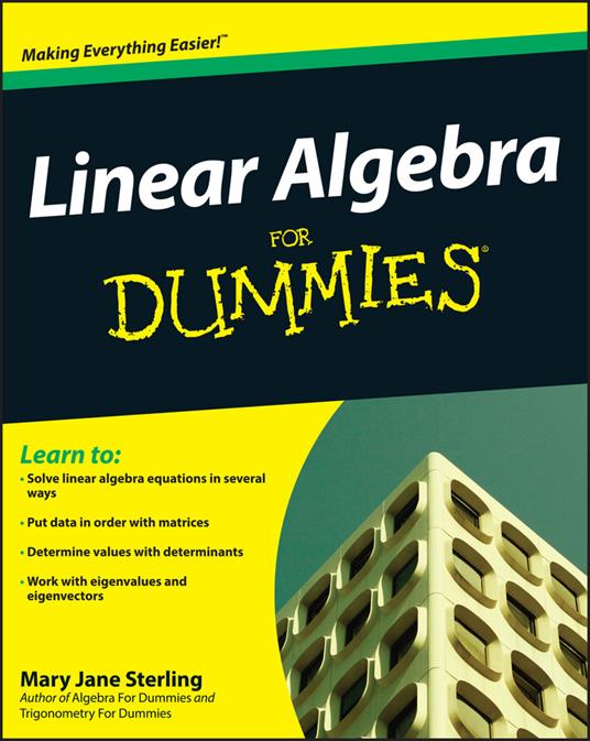 Linear Algebra For Dummies - Mary Jane Sterling - cover