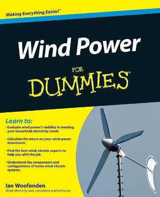 Wind Power For Dummies - Ian Woofenden - cover