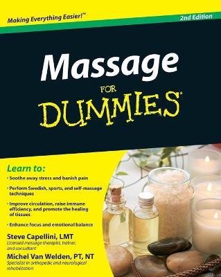 Massage For Dummies - Steve Capellini,Michel Van Welden - cover
