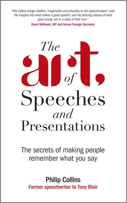 The Art of Speeches and Presentations: The Secrets of Making People Remember What You Say - Philip Collins - cover