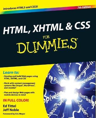 HTML, XHTML and CSS For Dummies - Ed Tittel,Jeff Noble - cover