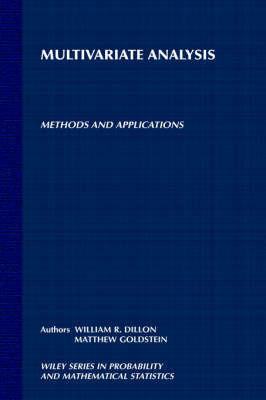 Multivariate Analysis: Methods and Applications - William R. Dillon,Matthew Goldstein - cover