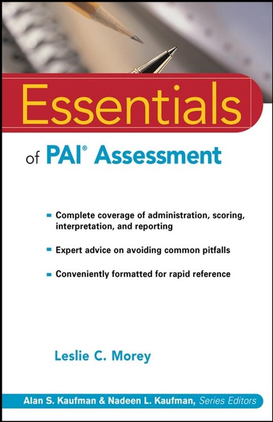 Essentials of PAI Assessment - Leslie C. Morey - cover