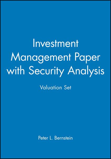 Investment Management Paper with Security Analysis Valuation Set - cover