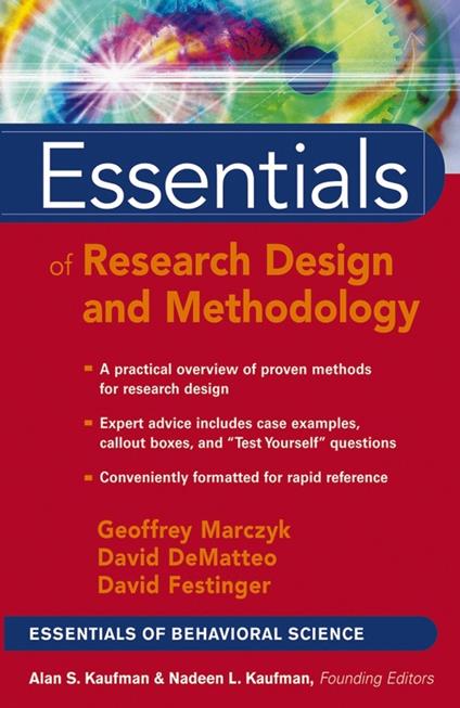 Essentials of Research Design and Methodology - Geoffrey R. Marczyk,David DeMatteo,David Festinger - cover