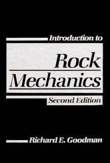 Introduction to Rock Mechanics 2e - RE Goodman - cover