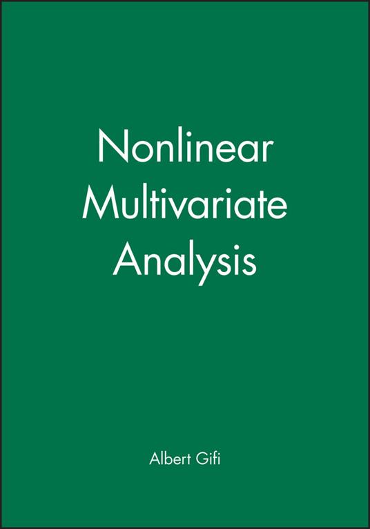 Nonlinear Multivariate Analysis - Albert Gifi - cover