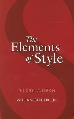 The Elements of Style - William Strunk Jr - cover