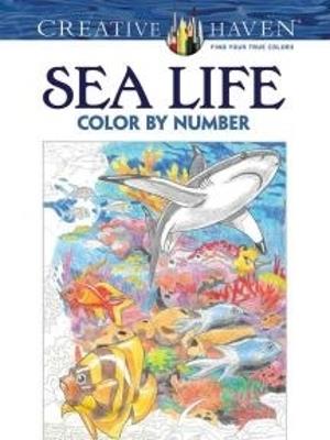 Creative Haven Sea Life Color by Number Coloring Book - George Toufexis - cover