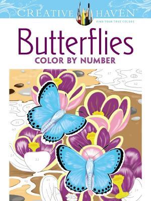 Creative Haven Butterflies Color by Number Coloring Book - Jan Sovak - cover