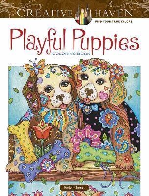 Creative Haven Playful Puppies Coloring Book (Working Title) - Marjorie Sarnat - cover