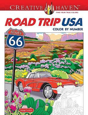 Creative Haven Road Trip USA Color by Number - George Toufexis - cover