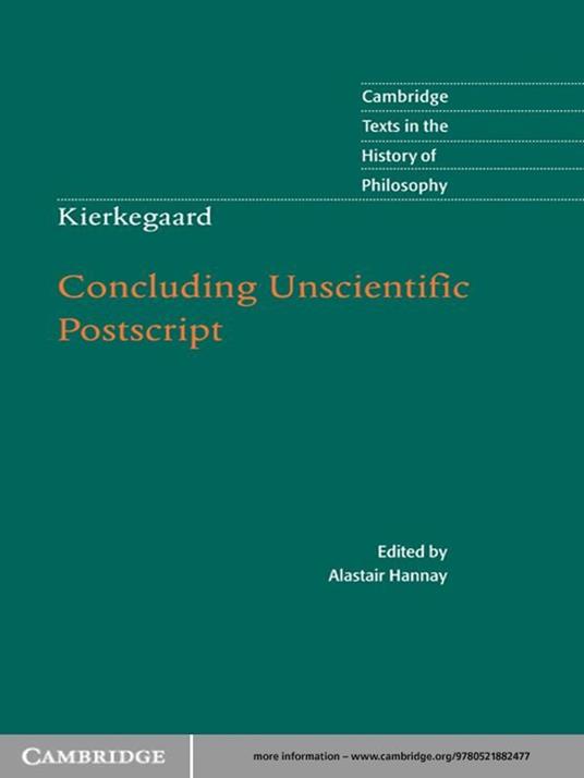 Kierkegaard: Concluding Unscientific Postscript