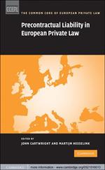 Precontractual Liability in European Private Law