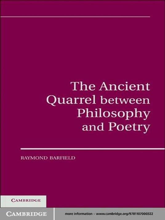 The Ancient Quarrel Between Philosophy and Poetry