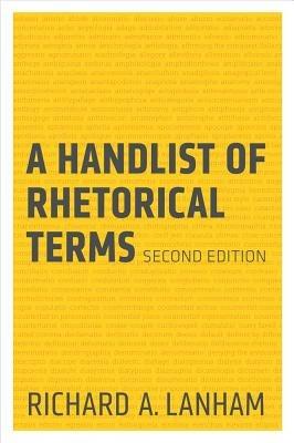 A Handlist of Rhetorical Terms - Richard A. Lanham - cover