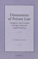 Dimensions of Private Law: Categories and Concepts in Anglo-American Legal Reasoning - Stephen Waddams - cover