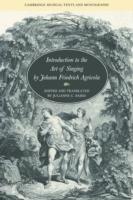 Introduction to the Art of Singing by Johann Friedrich Agricola - Johann Friedrich Agricola - cover