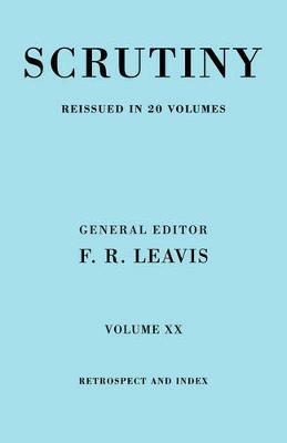 Scrutiny vol. 20 Index & Retrosp - cover