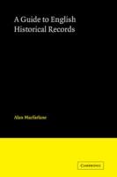 English Historical Records - Alan MacFarlane - cover