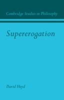 Supererogation - David Heyd - cover
