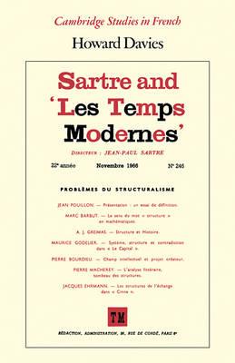Sartre and 'Les Temps Modernes' - Howard Davies - cover