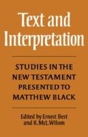 Text and Interpretation: Studies in the New Testament presented to Matthew Black - Robert McLachlan Wilson - cover