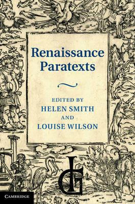 Renaissance Paratexts - cover