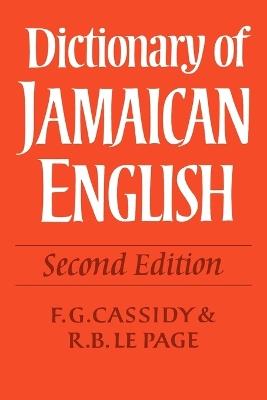 Dictionary of Jamaican English - cover