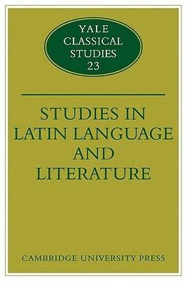 Studies in Latin Language and Literature - Thomas Cole,David Ross - cover