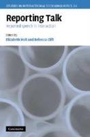 Reporting Talk: Reported Speech in Interaction - cover