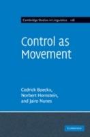 Control as Movement - Cedric Boeckx,Norbert Hornstein,Jairo Nunes - cover