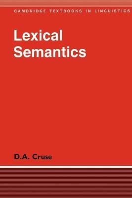 Lexical Semantics - D. A. Cruse - cover