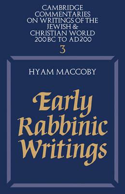 Early Rabbinic Writings - Hyam MacCoby - cover
